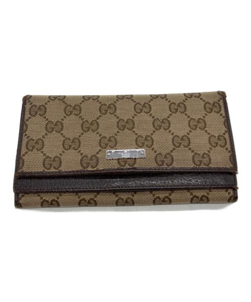 GUCCI（グッチ）GUCCI (グッチ) 長財布 131888 2149 ブラウンの古着・服飾アイテム