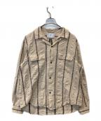 SUGARHILLシュガーヒル）の古着「DOBBY OPEN COLLAR SHIRT ドビー オープンカラー シャツ 26440505」｜ベージュ