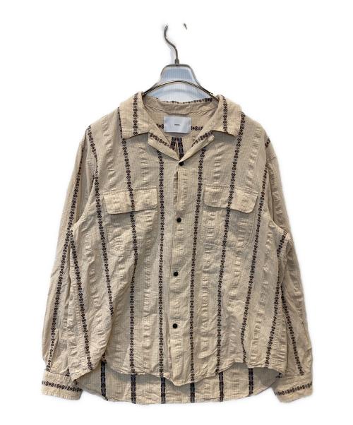 SUGARHILL（シュガーヒル）SUGARHILL (シュガーヒル) DOBBY OPEN COLLAR SHIRT ドビー オープンカラー シャツ 26440505 ベージュ サイズ:3の古着・服飾アイテム