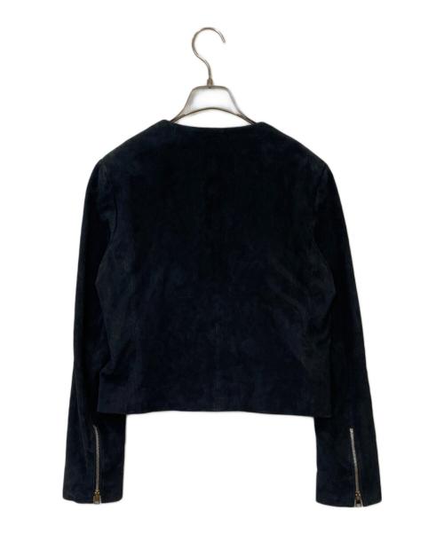 theory（セオリー）theory (セオリー) ノーカラーレザージャケット　07-8160811 ブラック サイズ:Sの古着・服飾アイテム