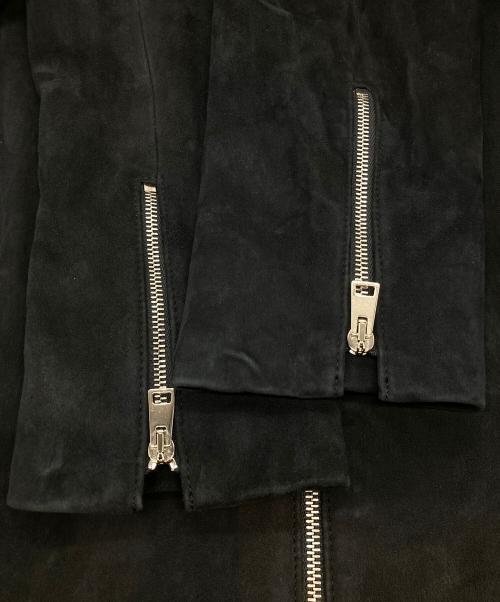 theory（セオリー）theory (セオリー) ノーカラーレザージャケット　07-8160811 ブラック サイズ:Sの古着・服飾アイテム