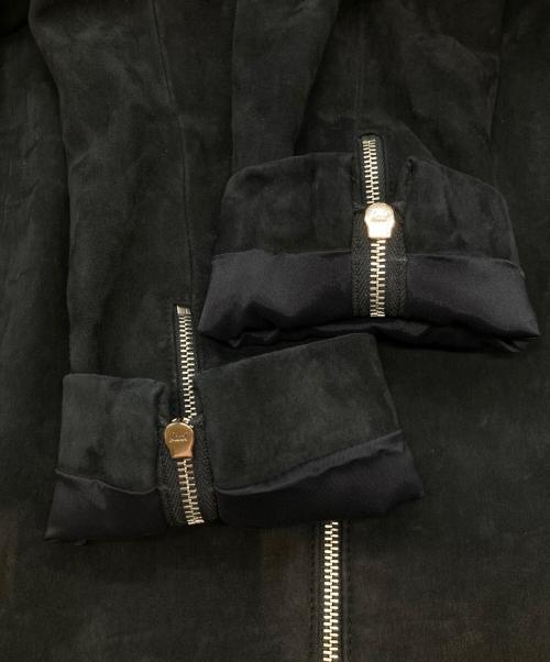 theory（セオリー）theory (セオリー) ノーカラーレザージャケット　07-8160811 ブラック サイズ:Sの古着・服飾アイテム