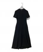 Mame Kurogouchiマメクロゴウチ）の古着「Shirring Jersey Jacquard Dress シャーリング ジャージー ジャカード ドレス  MM26SS-JS037」｜ブラック