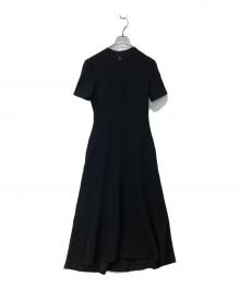 Mame Kurogouchi（マメクロゴウチ）の古着「Shirring Jersey Jacquard Dress シャーリング ジャージー ジャカード ドレス  MM26SS-JS037」｜ブラック