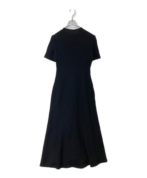 Mame Kurogouchi（マメクロゴウチ）Mame Kurogouchi (マメクロゴウチ) Shirring Jersey Jacquard Dress シャーリング ジャージー ジャカード ドレス  MM26SS-JS037 ブラック サイズ:2の古着・服飾アイテム