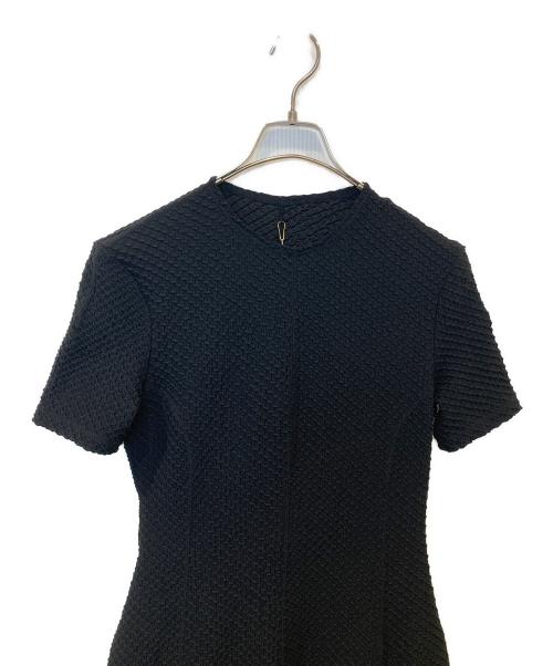 Mame Kurogouchi（マメクロゴウチ）Mame Kurogouchi (マメクロゴウチ) Shirring Jersey Jacquard Dress シャーリング ジャージー ジャカード ドレス  MM26SS-JS037 ブラック サイズ:2の古着・服飾アイテム