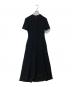 Mame Kurogouchi（マメクロゴウチ）の古着「Shirring Jersey Jacquard Dress シャーリング ジャージー ジャカード ドレス  MM26SS-JS037」｜ブラック