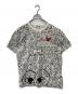 PLAY COMME des GARCONS（プレイコムデギャルソン）の古着「総柄プリントTシャツ　AZ-T156」｜ホワイト×ブラック