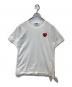 PLAY COMME des GARCONS（プレイコムデギャルソン）の古着「Cotton Jersy T-Shirt With Emblem X Rhinestone　AX-T801」｜ホワイト