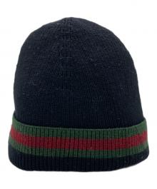 GUCCI（グッチ）の古着「シェリーラインニットキャップ　206085 4G869」｜ブラック