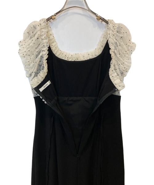 Snidel（スナイデル）Snidel (スナイデル) シアーギャザードッキングワンピース　SWFO261144 ブラックの古着・服飾アイテム