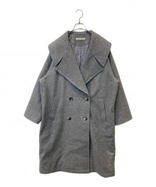 BLACK by moussy（ブラックバイマウジー）の古着「ビッグカラーコート 070FA130-0070」｜グレー