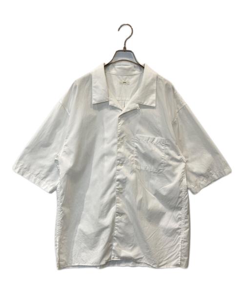 awasa（アワサ）awasa (アワサ) open collar s/s shirt オープンカラー・ショートスリーブ・シャツ aws5-sh002 ホワイト サイズ:2の古着・服飾アイテム