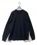COMOLIコモリ）の古着「コットンジャージ 長袖Tシャツ　Z01-05026」｜ブラック