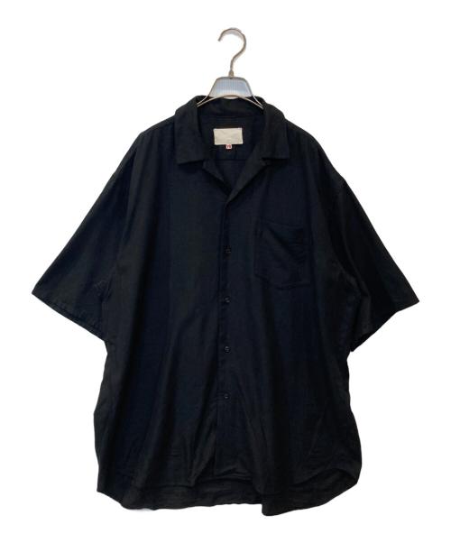 yokosakamoto（ヨウコサカモト）yokosakamoto (ヨウコサカモト) OPEN COLLAR S/S SHIRT オープンカラー・ショートスリーブ・シャツ YS-26SS-49 ブラック サイズ:Mの古着・服飾アイテム