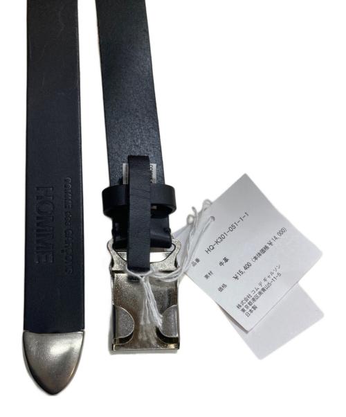 COMME des GARCONS HOMME（コムデギャルソン オム）COMME des GARCONS HOMME (コムデギャルソン オム) オイルスムースベルト HQ-K301 ブラック 未使用品の古着・服飾アイテム