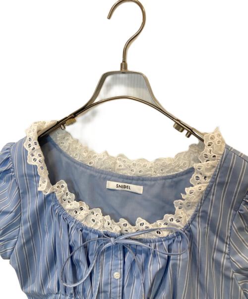 Snidel（スナイデル）Snidel (スナイデル) コルセットペプラムブラウス SWFB262040 ブルー サイズ:FREEの古着・服飾アイテム
