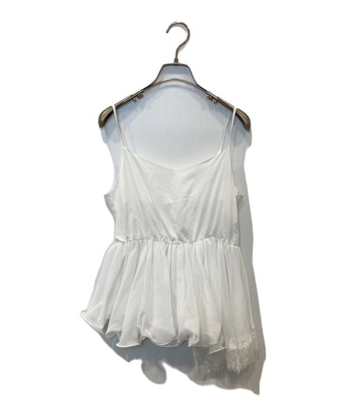 Snidel（スナイデル）Snidel (スナイデル) フリルレイヤードニットプルオーバー SWNT262095 ホワイト サイズ:FREEの古着・服飾アイテム