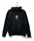 VAULTT ROOMボルトルーム）の古着「RHINESTONE LOGO HOODIE ラインストーン・ロゴ・フーディー 」｜ブラック