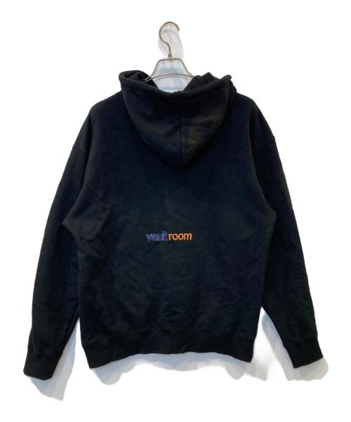 VAULTT ROOM（ボルトルーム）VAULTT ROOM (ボルトルーム) RHINESTONE LOGO HOODIE ラインストーン・ロゴ・フーディー  ブラック サイズ:XLの古着・服飾アイテム