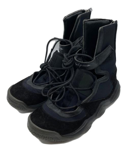 YOHJI YAMAMOTO（ヨウジヤマモト）YOHJI YAMAMOTO (ヨウジヤマモト) adidas (アディダス) YY STRAP BBALL HIGH BB3808 ブラック サイズ:23cmの古着・服飾アイテム