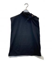 MM6 Maison Margiela（エムエムシックスメゾンマルジェラ）の古着「ハイネック ノースリーブ カットソー S32NC0515 S21058 」｜ブラック
