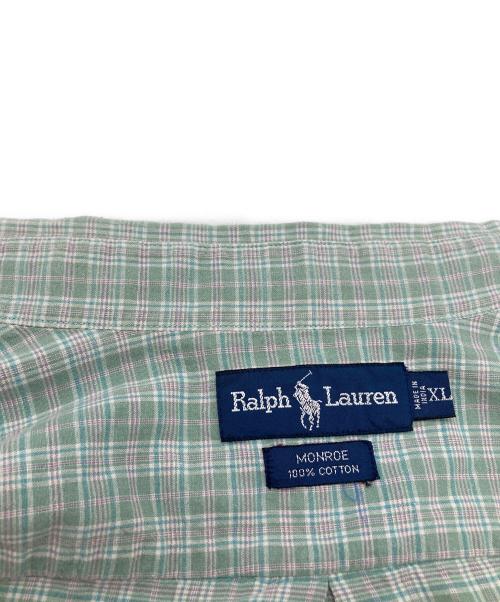RALPH LAUREN（ラルフローレン）RALPH LAUREN (ラルフローレン) MONROE 半袖チェックシャツ グリーン サイズ:XLの古着・服飾アイテム