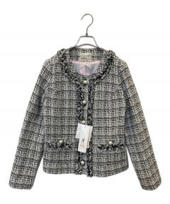 中古・古着通販】Rene (ルネ) ツイードジャケット ホワイト サイズ:36