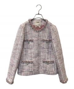 中古・古着通販】Rene (ルネ) ツイードジャケット ホワイト サイズ:36