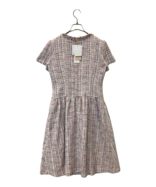 Rose Tiara（ローズティアラ）Rose Tiara (ローズティアラ) ファンシーツイードワンピース 51011-201 ピンク サイズ:38の古着・服飾アイテム