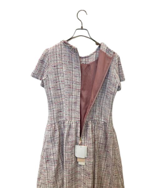 Rose Tiara（ローズティアラ）Rose Tiara (ローズティアラ) ファンシーツイードワンピース 51011-201 ピンク サイズ:38の古着・服飾アイテム