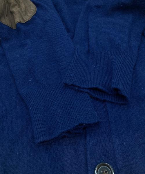 POLO RALPH LAUREN（ポロ・ラルフローレン）POLO RALPH LAUREN (ポロ・ラルフローレン) エルボーパッチウールカーディガン ネイビー サイズ:Lの古着・服飾アイテム