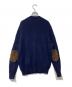 POLO RALPH LAUREN (ポロ・ラルフローレン) エルボーパッチウールカーディガン ネイビー サイズ:L：6000円