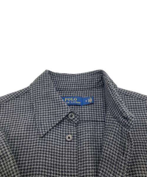 POLO RALPH LAUREN（ポロ・ラルフローレン）POLO RALPH LAUREN (ポロ・ラルフローレン) 千鳥柄シャツワンピース グレーの古着・服飾アイテム