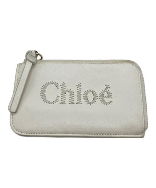 Chloe（クロエ）Chloe (クロエ) ロゴコインケース 01-23-60-65 ホワイトの古着・服飾アイテム