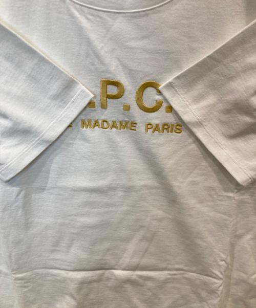 A.P.C.（アーペーセー）A.P.C. (アーペーセー) ロゴ刺繍Tシャツ　23204-1-95003 ホワイト サイズ:Sの古着・服飾アイテム