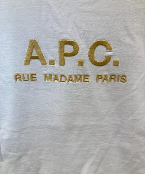 A.P.C.（アーペーセー）A.P.C. (アーペーセー) ロゴ刺繍Tシャツ　23204-1-95003 ホワイト サイズ:Sの古着・服飾アイテム