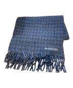 BALENCIAGAバレンシアガ）の古着「Hooded Scarf フードスカーフマフラー 823052 4G0B2」｜ネイビー