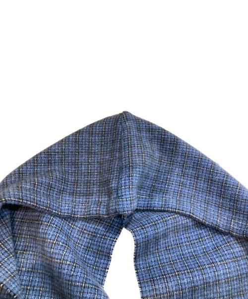 BALENCIAGA（バレンシアガ）BALENCIAGA (バレンシアガ) Hooded Scarf フードスカーフマフラー 823052 4G0B2 ネイビーの古着・服飾アイテム