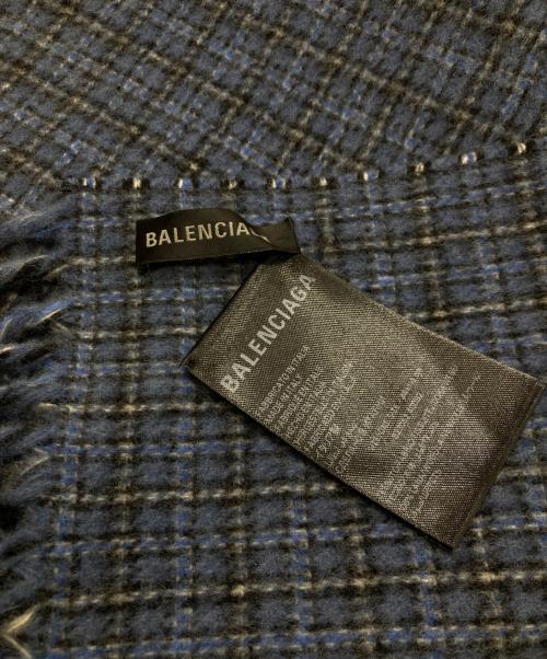BALENCIAGA（バレンシアガ）BALENCIAGA (バレンシアガ) Hooded Scarf フードスカーフマフラー 823052 4G0B2 ネイビーの古着・服飾アイテム