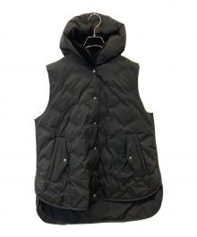 Gabardine K.T（ギャバシンケーティー）の古着「フーデッド ダウンジレ　72-05VM01」｜ブラック