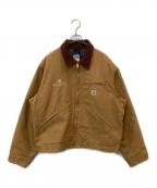 CarHarttカーハート）の古着「企業ロゴ刺繍デトロイトジャケット　J01 BRN」｜ブラウン