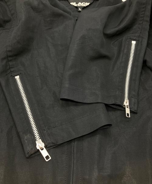 BLACK COMME des GARCONS（ブラックコムデギャルソン）BLACK COMME des GARCONS (ブラックコムデギャルソン) ジップアップジャケット 2022SS 1I-J010 ブラック サイズ:Lの古着・服飾アイテム