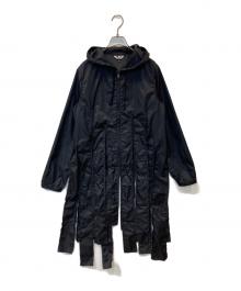 BLACK COMME des GARCONS（ブラックコムデギャルソン）の古着「短冊ナイロンコート 2019AW 1D-J041 」｜ブラック