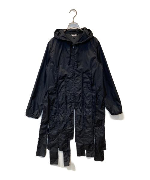 BLACK COMME des GARCONS（ブラックコムデギャルソン）BLACK COMME des GARCONS (ブラックコムデギャルソン) 短冊ナイロンコート 2019AW 1D-J041  ブラック サイズ:Sの古着・服飾アイテム