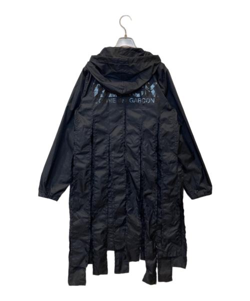 BLACK COMME des GARCONS（ブラックコムデギャルソン）BLACK COMME des GARCONS (ブラックコムデギャルソン) 短冊ナイロンコート 2019AW 1D-J041  ブラック サイズ:Sの古着・服飾アイテム