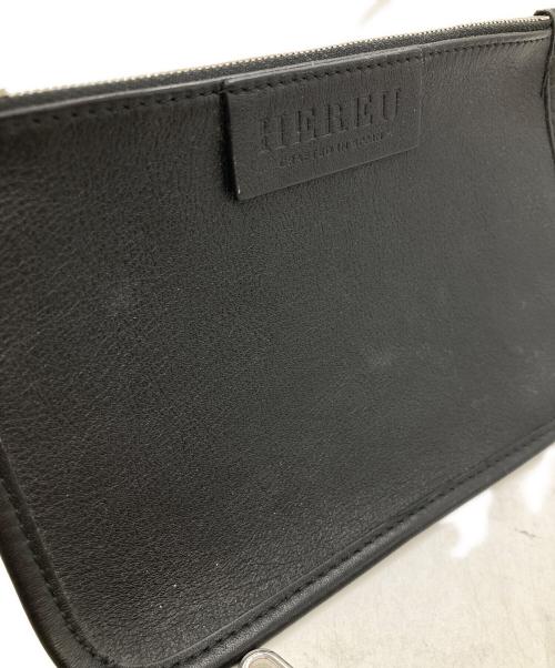HEREU（ヘリュー）HEREU (ヘリュー) 編み込みメッシュトートバッグ ブラック×ベージュの古着・服飾アイテム