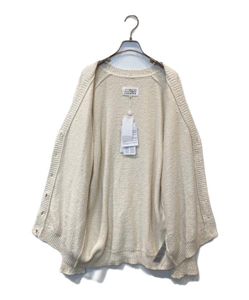Maison Margiela（メゾンマルジェラ）Maison Margiela (メゾンマルジェラ) 5ゲージコットンナイロンパイルカーディガン　SI0GP0002 S17664 ベージュ サイズ:S 未使用品の古着・服飾アイテム