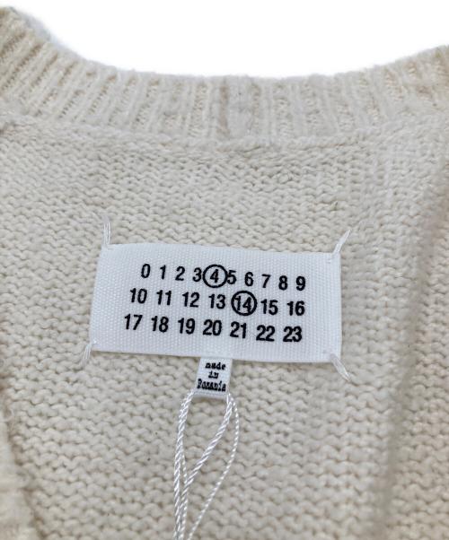 Maison Margiela（メゾンマルジェラ）Maison Margiela (メゾンマルジェラ) 5ゲージコットンナイロンパイルカーディガン　SI0GP0002 S17664 ベージュ サイズ:S 未使用品の古着・服飾アイテム