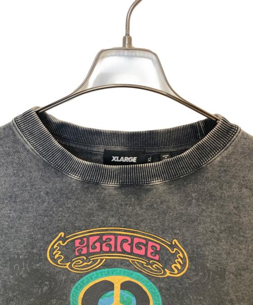 X-LARGE（エクストララージ）X-LARGE (エクストララージ) OVERDYED CREST CREWNECK SWEATSHIRT オーバーダイド クレスト クルーネック スウェットシャツ 101251012008 グレー サイズ:XLの古着・服飾アイテム